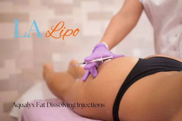 Woman having fat dissolving injections Ruislip on thighs