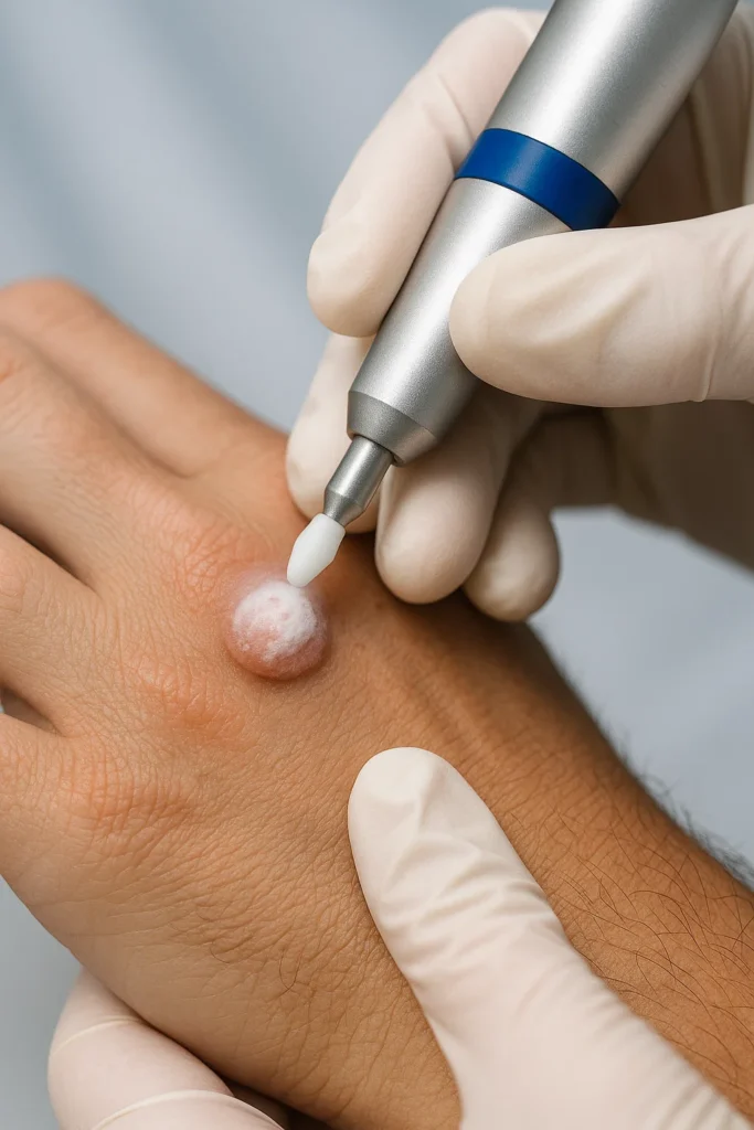 example of wart removal Ruislip using cryopen