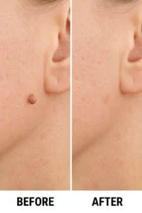Skin tags removal Ruislip before and after
