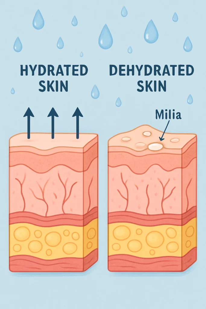 The importance of hydration and milia production Ruislip