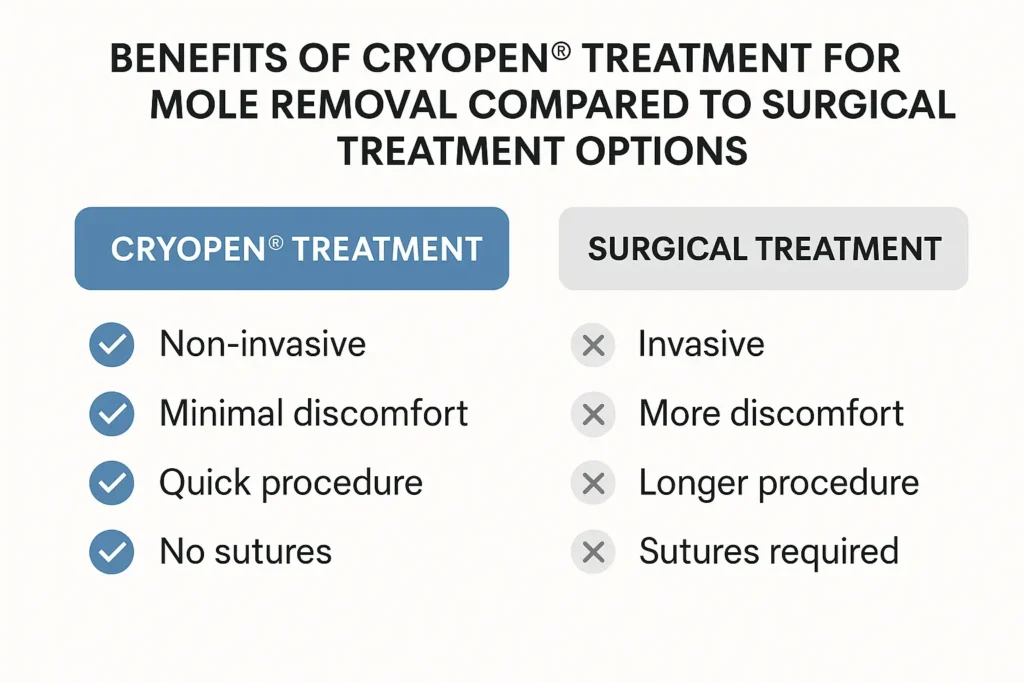 Benefits of facial mole removal Ruislip - call our team today to book a consultation