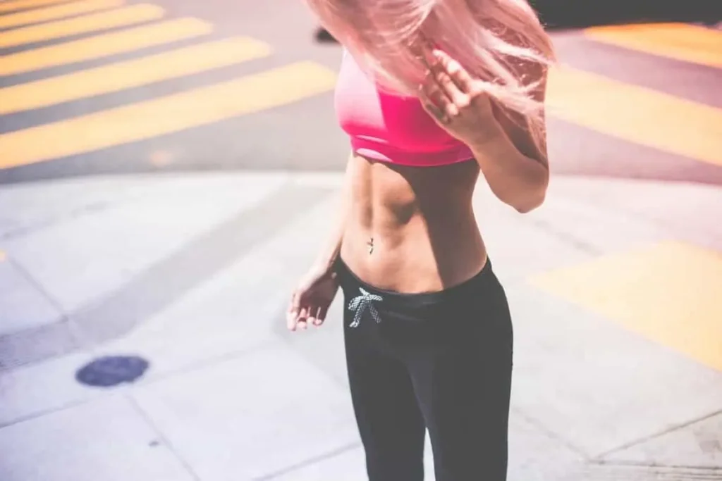 Woman with toned stomach after LA-EMS Body Sculpting Treatment Ruislip 