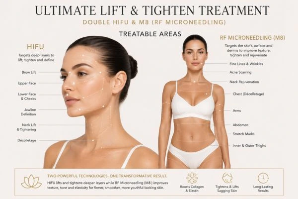 Areas of the body that can be treated - ultimate skin tighten treatment Ruislip